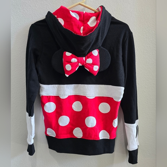 Disney's hooded Minnie Mouse black and red hoodie size small - Picture 2 of 5